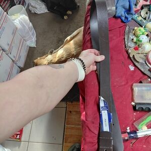 George brand leather belt, model Craftsman, with a 44-inch waist size and made i